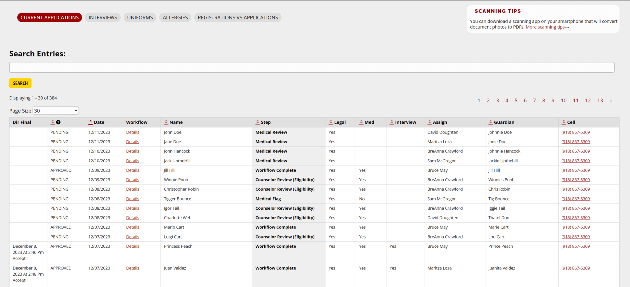 Workflow Inbox Example