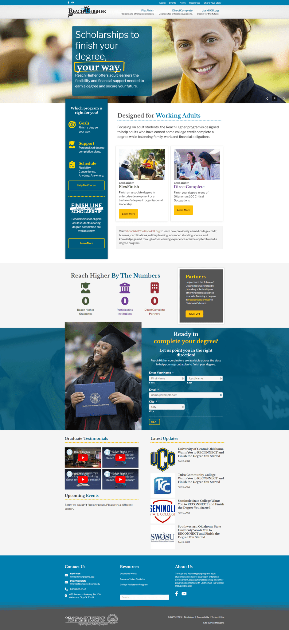 Reach Higher Website
