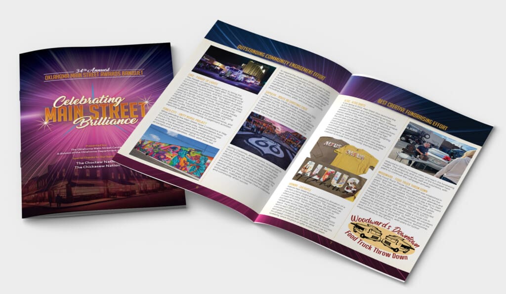 Main Street Annual Event Program Graphic Design